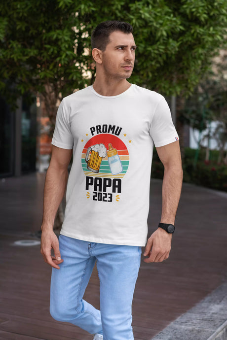 T-shirt Homme Made in France 100% Coton BIO - Promu Papa 2023 - L220422S15 Lebonshirt